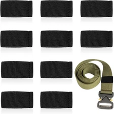 Bewudy 10 Pack Elastic Belt Keeper Strap, Nylon Canvas Web Belt Elastic Loop 