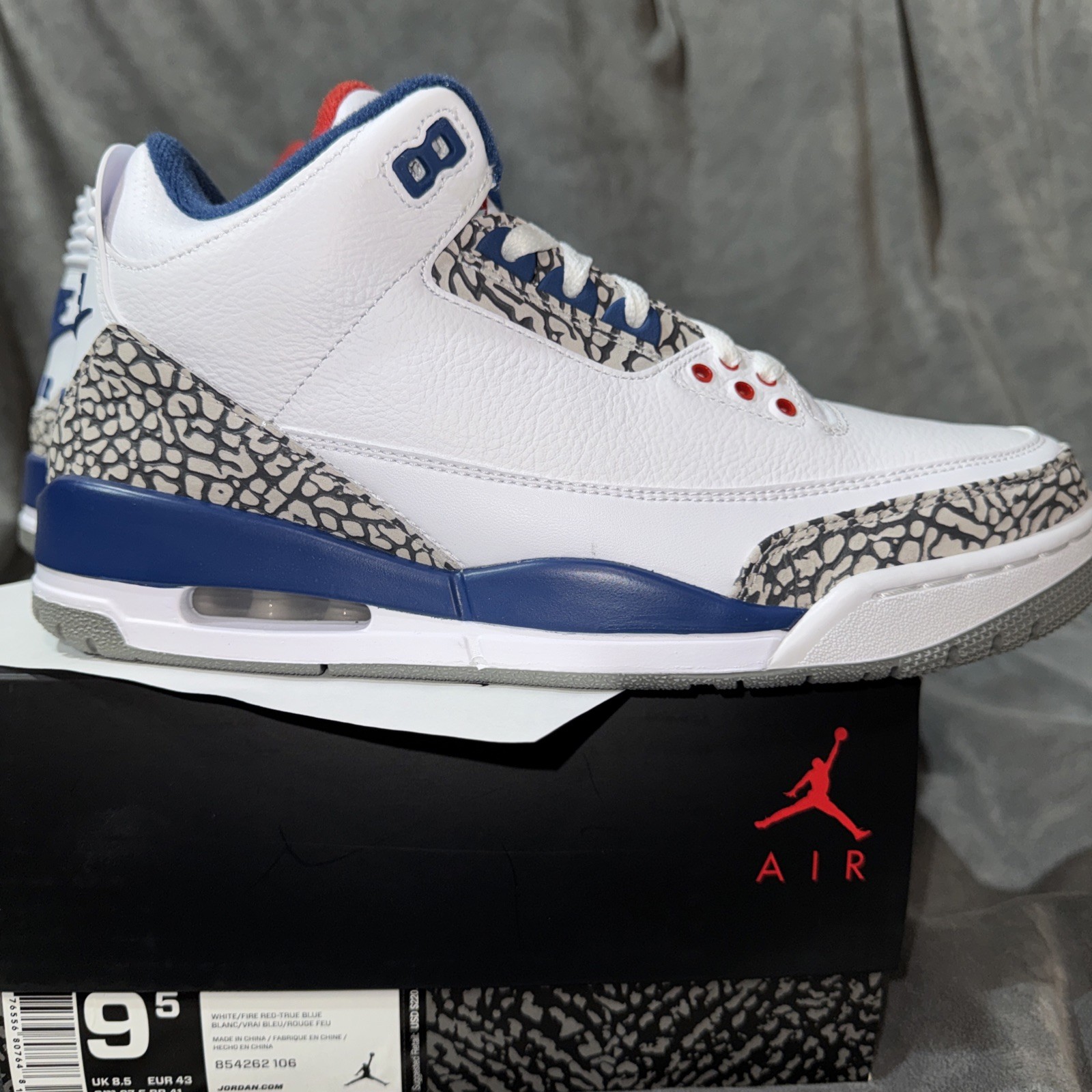 Air Jordan Retro 3 True Blue 2016 Size 9.5 854262-106 thumbnail 4