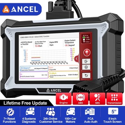 ANCEL DS100 Diagnostic Scan Tool Engine ABS SRS Transmission Throttle Relearn SA