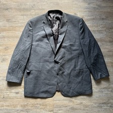 LAUREN RALPH LAUREN 52L Gray 100 Wool Natural Stretch Blazer Jacket Men's 27x34