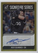 2018 Panini Donruss Signature Series Gold 6/10 Nick Delmonico Nicky Auto ms9