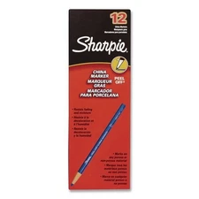 Sharpie 1764000 Peel-Off China Markers, Blue, Dozen