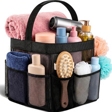 Shower Caddy Mesh - 9 Pocket Portable Bathroom Organizer Tote for Travel, Gym 