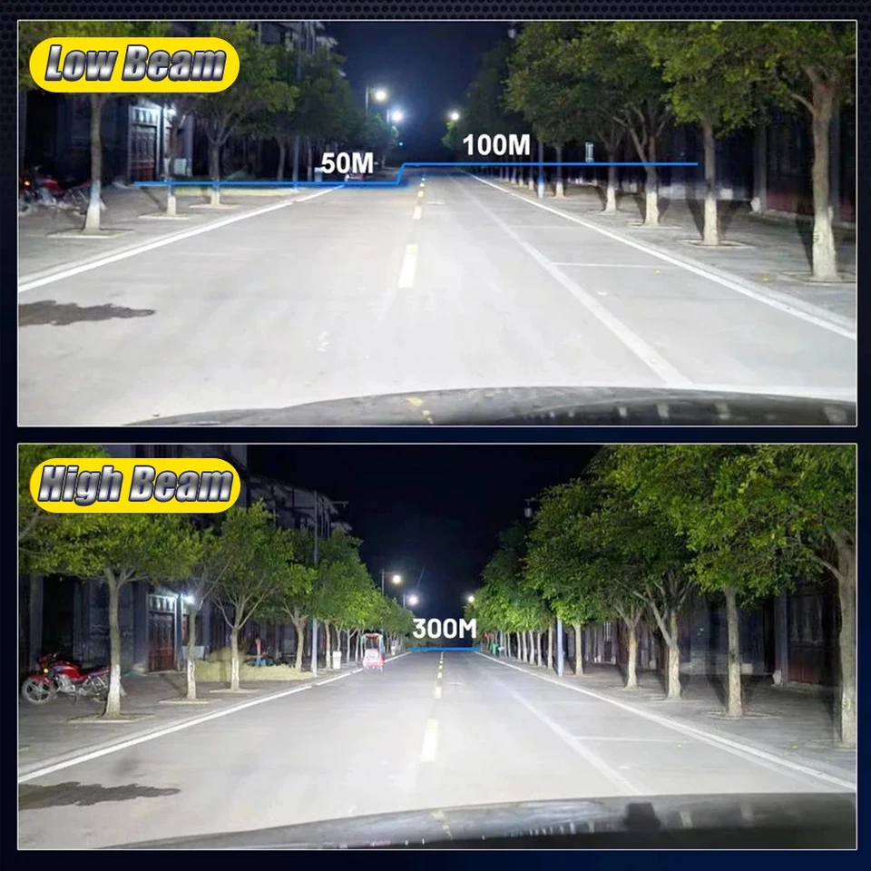 2300W H7 H4 H11 LED Headlight H1 H8 9005 HB3 9006 HB4 9012 H13 880 H16 6000K 12V - Image 4 of 4