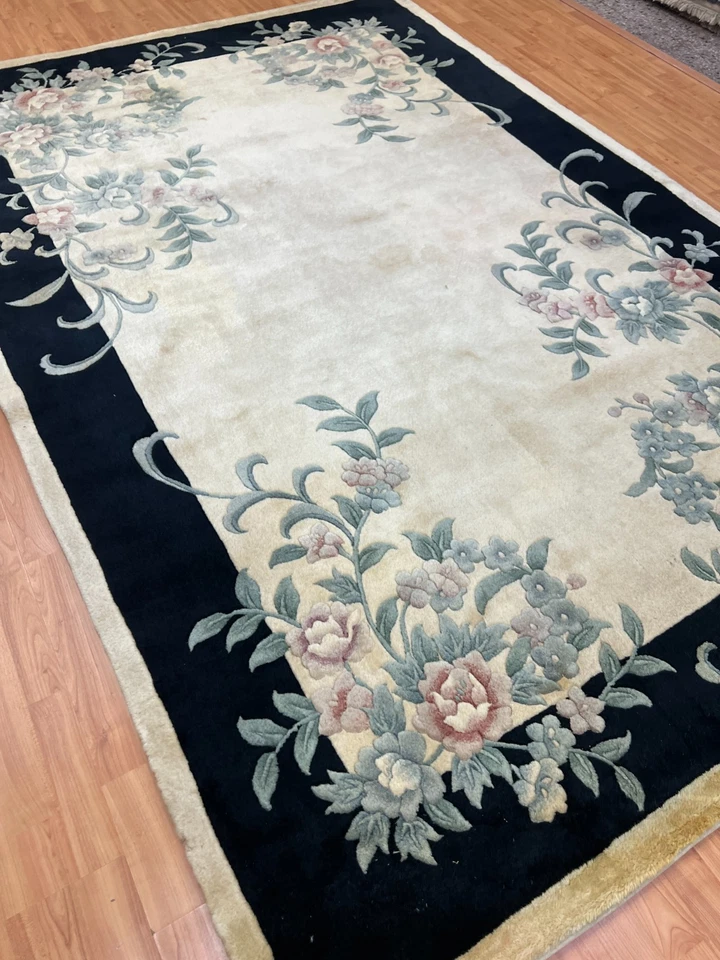 6' x 9' Chinese Art Deco Oriental Rug - Full Pile - Hand Made - 100% Wool - Image 4 of 4