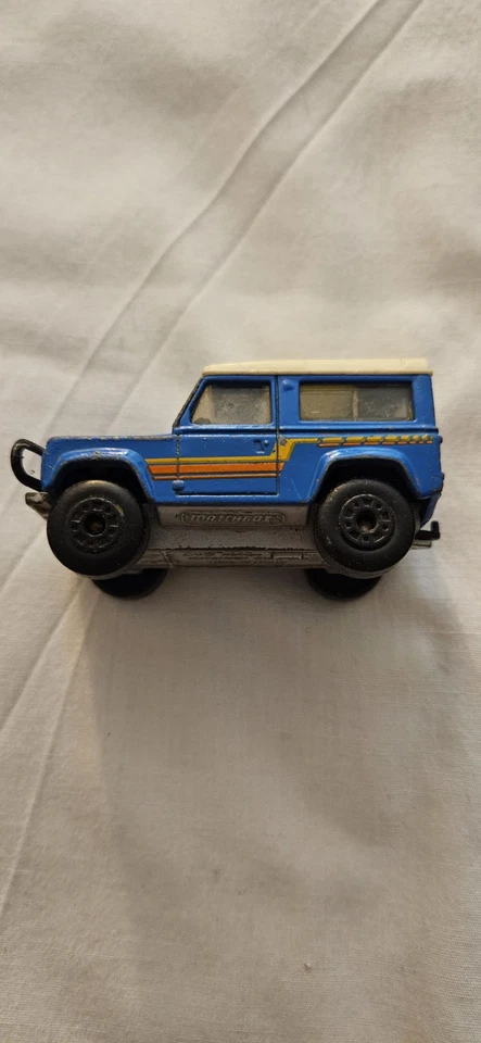 Land Rover Ninety 1987 Matchbox azul vintage de colección en muy buena condición 1:62 hecho en Macao Foto 2 de 4