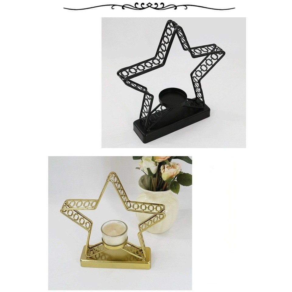 Geometric Star Iron Candle Holder for Table Decor with Tealight ...