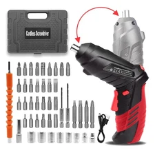 Cordless Power Screwdriver Electric Screwdriver Rechargeable Set, Battery Pow...