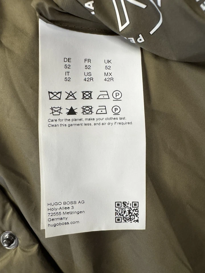 Hugo Boss Men's Thindown Carper Jacket Green Size 42R FREE Shipping - Image 3 of 4