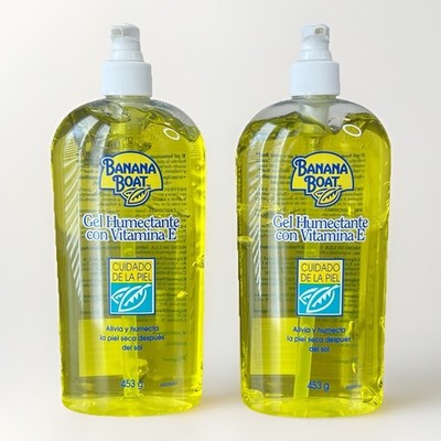 2x BANANA BOAT Gel Humectante Vitamin E Hydrating After Sun 15OZ DISC HTF Mexico