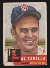 AL ZARILLA red sox 1953 TOPPS #181 GOOD