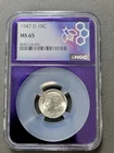 1947-D 10c MS65 Roosevelt Dime (Trader Bea Purple Core)