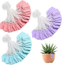 Price Tags with String - 300Pcs Colored Blank Hanging Labels 2.2X3.5Cm Small Sal