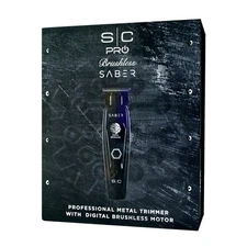 StyleCraft PRO Saber Metal Cordless Trimmer Brushless Motor Black SC403B - NEW