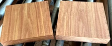 TWO BEAUTIFUL RED CANARYWOOD PLATTER BLANKS LATHE TURNING WOOD 8" X 8" X 2"