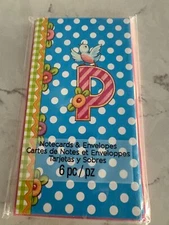 Mary Engelbreit ME Monogram P Colorful Notecards and Envelopes - Set of 6