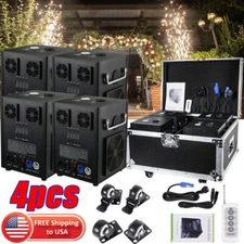 4PCS 700W Cold Spark Machine DMX Stage Firework with Case Outdoor Wedding Party
