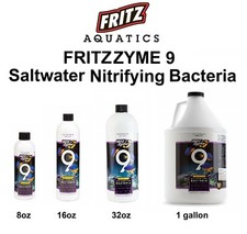 FRITZZYME 9 NITRYIFYING BACTERIA SALTWATER CYCLE FRITZ ZYME 8OZ 16OZ 32OZ 1GAL