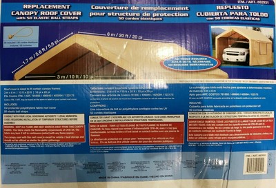 Roof Top Replacement Cover For Costco Carport Canopy Shelter 10 X