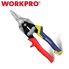 WORKPRO 8" Aviation Snips Heavy Duty Metal Cutter Straight Cut with Safety Latch