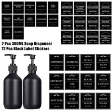 300ml Bathroom Soap Dispenser Plastic Lotion Bottle Shower Shampoo Conditioner
