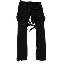 Valabasas Jeans Mens 30X30 Black Denim Stacked Skinny Cargo Tactical Pocket