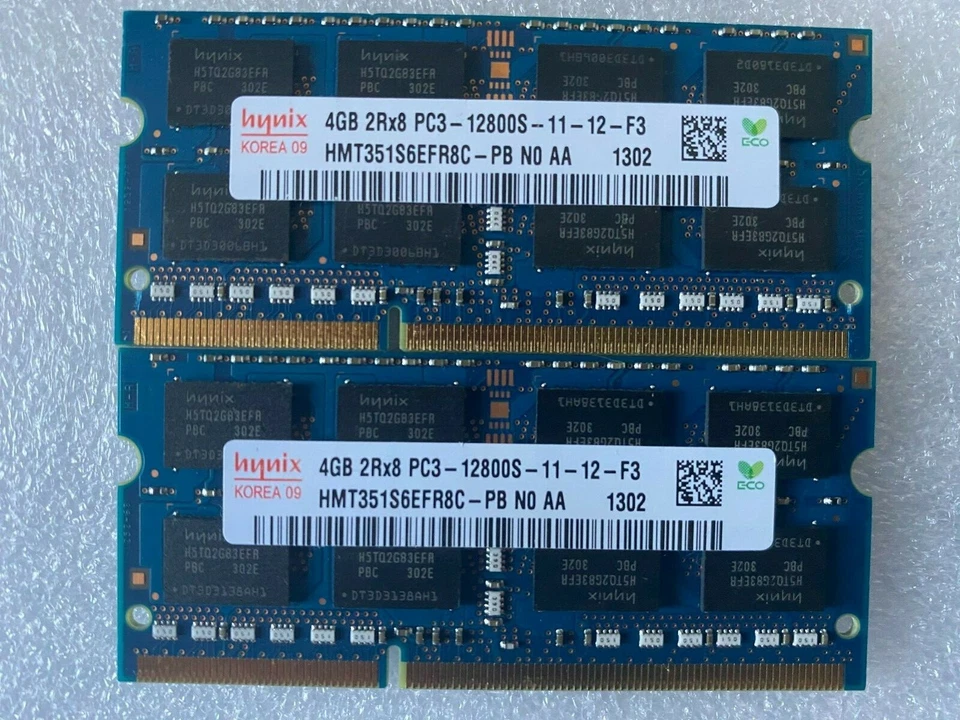 2 x 4GB PC3-12800 1600MHz Laptop Notebook DDR3 Memory RAM SODIMM 204 Pin Lot - Image 3 of 4