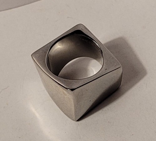 SCHMUCK RING RING signiert CK CALVIN KLEIN STAHL GR. 53 # D7 - Bild 6 von 13