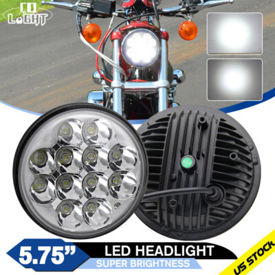 Brightest 5-3/4'' 5.75 inch LED Headlight Projector Hi/Lo Beam H4 For Motorcycle