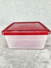 The Container Store Square Clear Plastic Storage Container 6 X 6.5