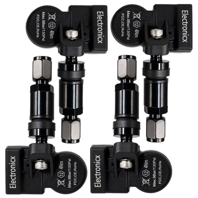 4 Reifendrucksensoren RDKS Sensoren Metallventil Schwarz für Trumpchi Aion LX 01