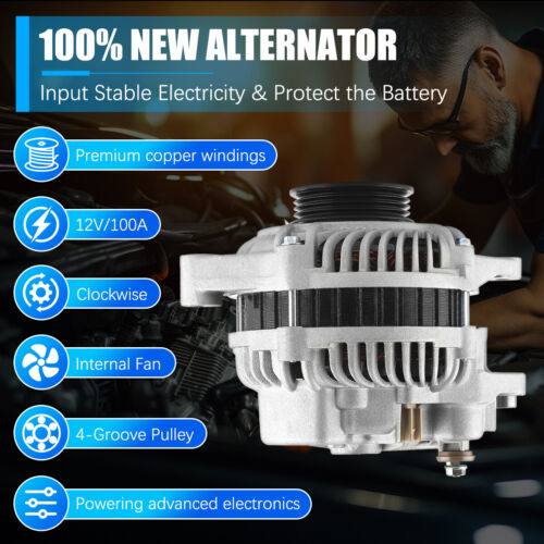 Genuine OEM Alternator For Chrysler PT Cruiser 2006 -2010 2.4L 11230 5033343AA - Picture 4 of 16