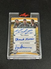 2024 Leaf Breakers Bowl Mel Gibson, Chuck Norris & Jean-Claude Van Damme Auto /2