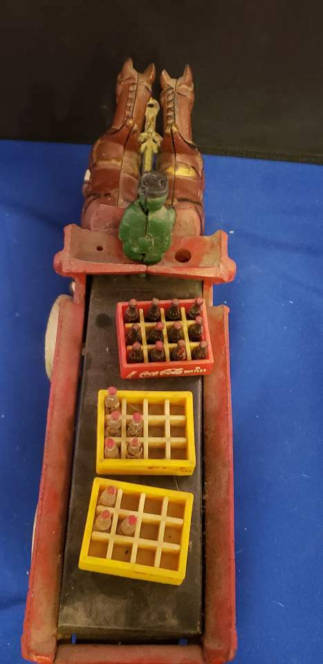 COCA-COLA Cast Iron Horse Drawn Wagon Replica Vintage | eBay