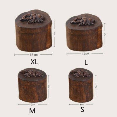 Handgefertigte Holz Schmuckschatulle Teak Elefant Aufbewahrung Organizer Drehbarer Deckel