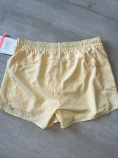 Athleta Girl Heart the Hustle 2.5" Athletic Running Shorts Yellow XXL 16 NWT