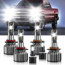 For Chevy Silverado 3500 2001-2002 6500K LED Headlight + Fog Light Bulb High/Low