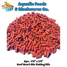 Beef Heart Mix Bits for Discus, Cichlids, Bottom Fish, All Types of Fish