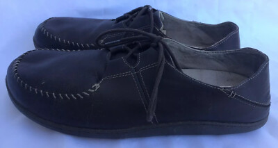 OLUKAI Honua Nubuck Leather Shoes Size 11 M Brown Moc Mens  display picture 2