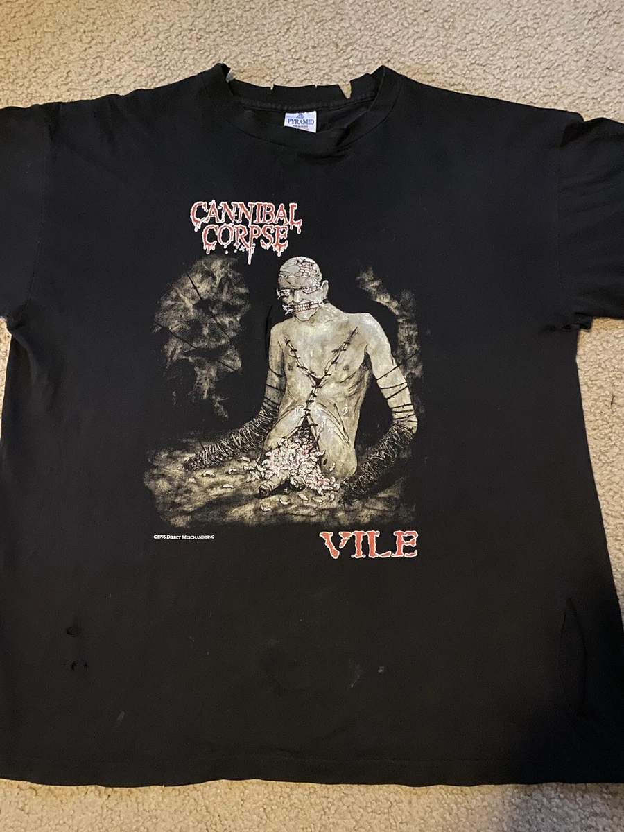 Rare Vintage 1996 Cannibal Corpse Vile Band T Shirt XL