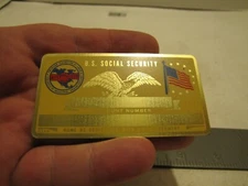 VTG NOS PERMA GRAPHICS AFL-CIO SOCIAL SECURITY/ID CARD BLANK R118