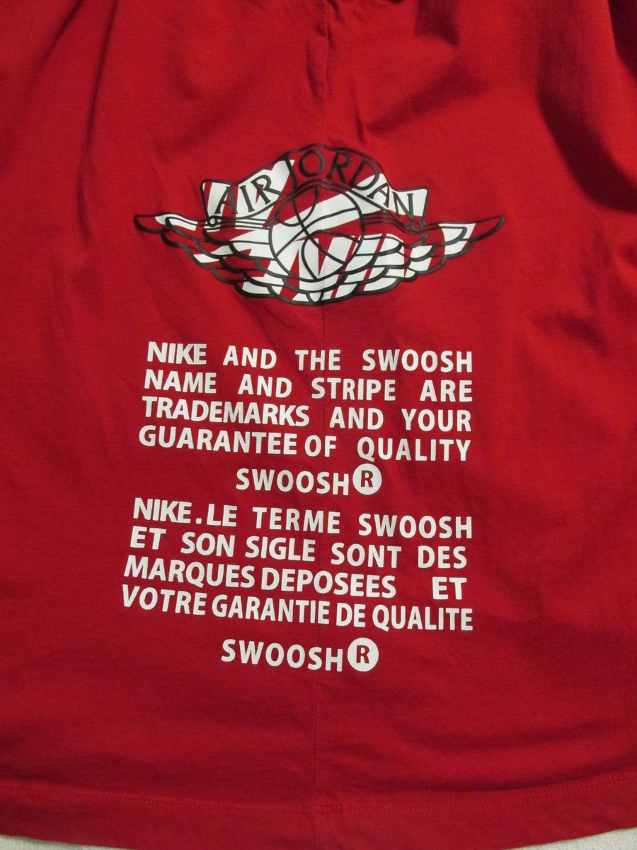 Nike Air Jordan Swoosh Trademark T-Shirt XXL, XX Large Red 2XL | eBay