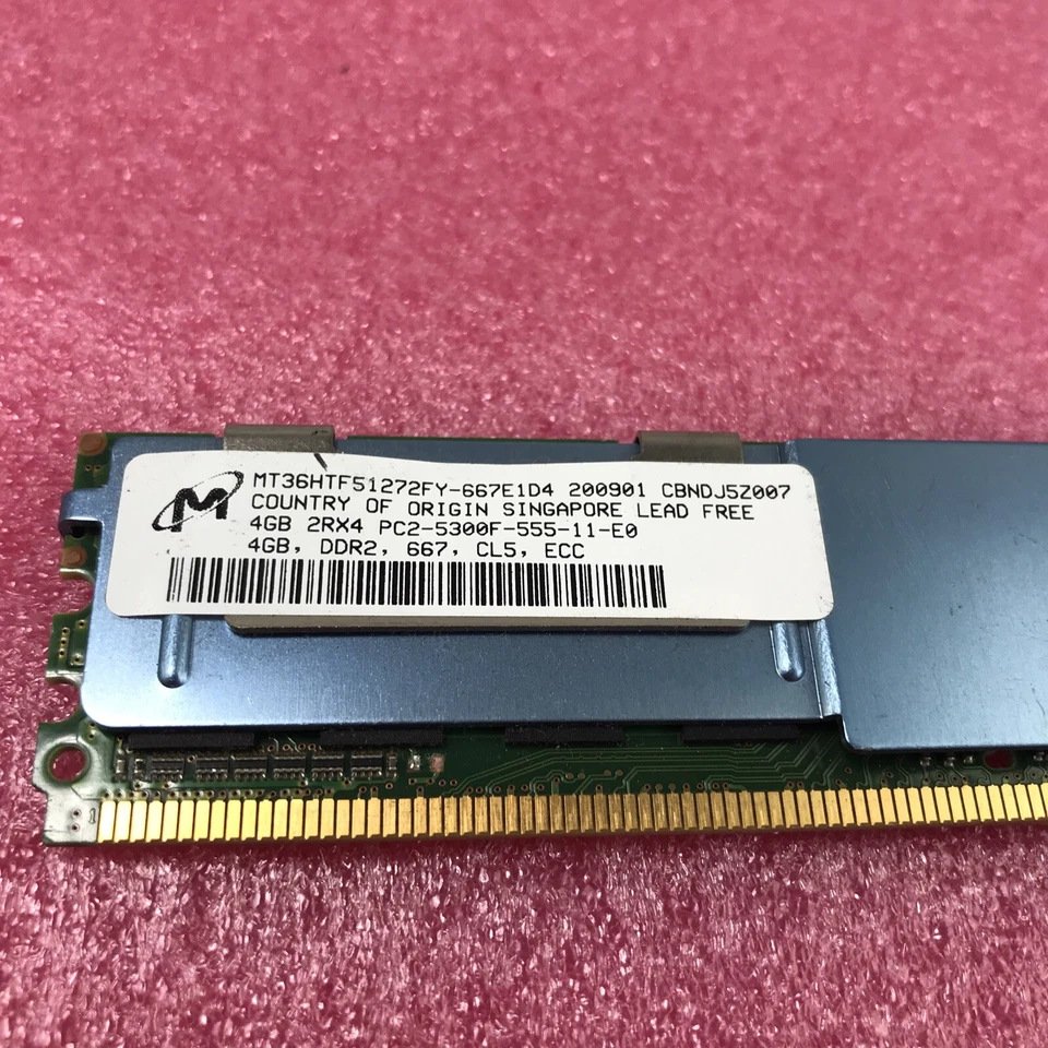 20GB Kit 5x 4GB 2XR4 PC2-5300F DDR2 CL5 ECC CT51272AF667 (Tested and Working) - Image 4 of 4