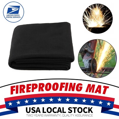 40''x40'' 3MM Welding Blanket plumbing shield heat molten slag fiber cloth carbon
