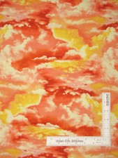 Sky Clouds Sunset Yellow Orange Cotton Fabric Studio E Lightkeepers By The Yard