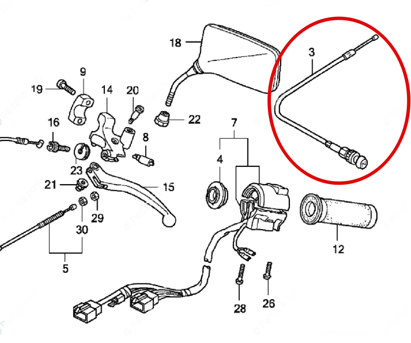 Choke Starter Cable For Honda Shadow Aero Spirit 750 VT750 20042009 eBay