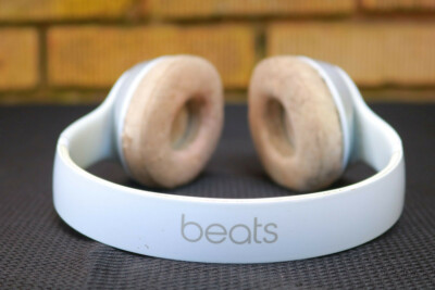 White Beats Solo Headphones Wired For Parts Repair ASIS Quality