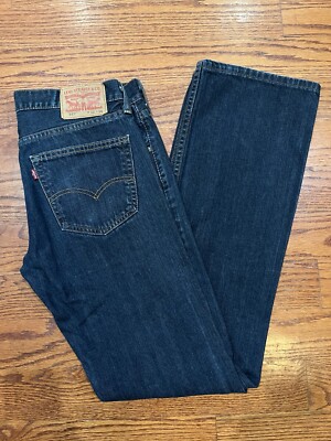 NEW Levi's Strauss 527 Slim Bootcut Dark Wash Blue Men s Denim Jeans W32 x L34