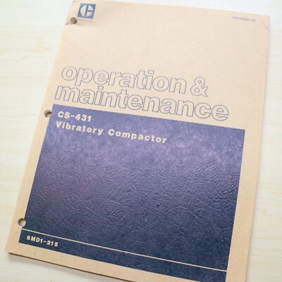 CATERPILLAR CS-431 COMPACTOR Owner Operator Operation Maintenance Manual book