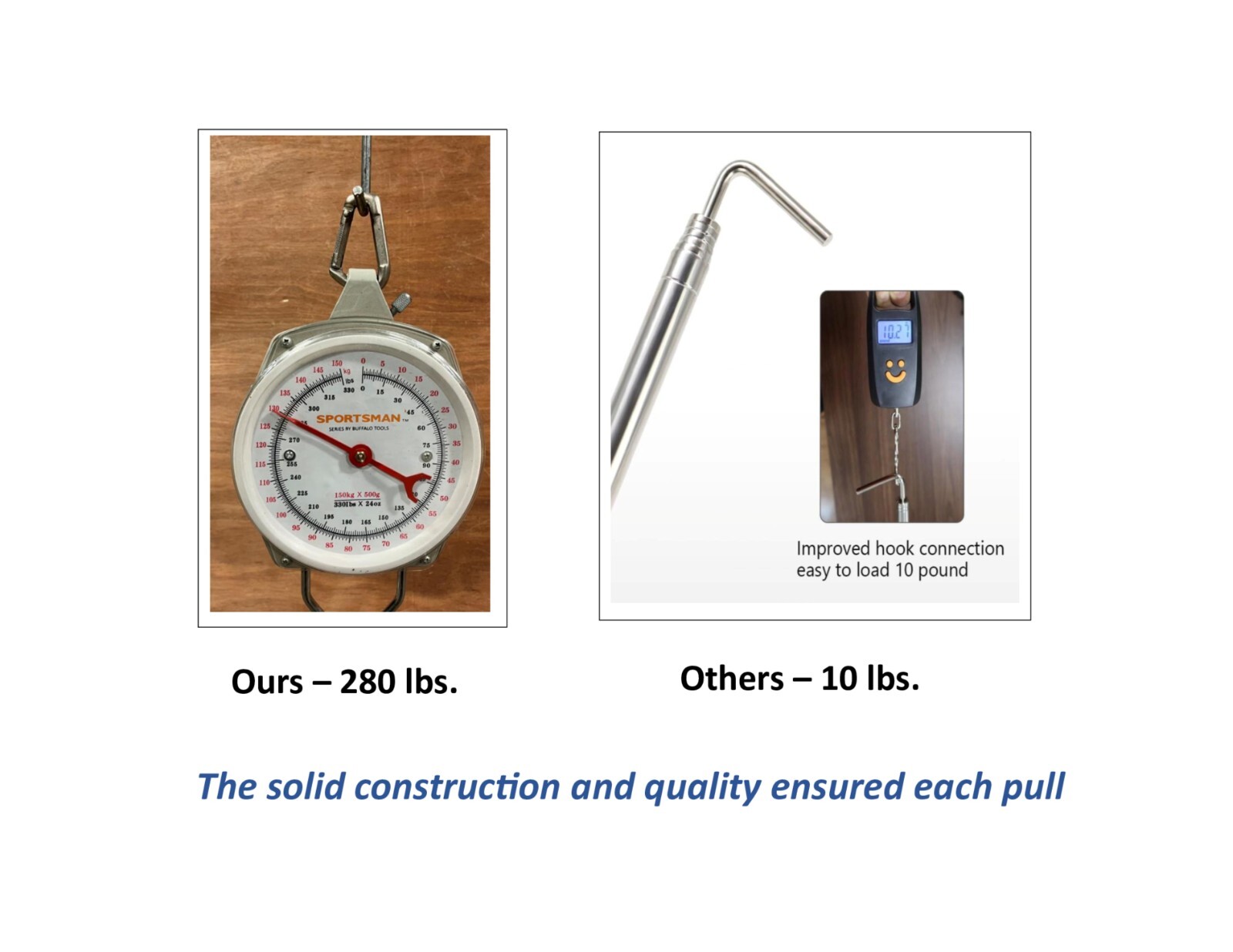 RV Awning Pull Rod - Made in USA with 1045 carbon steel - for Manual Roll Up Awn